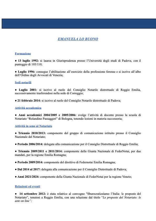 Curriculum Vitae Emanuela Lo Buono